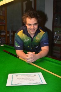 Pool player has world in his pocket