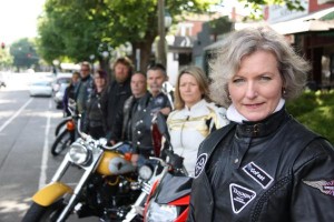 Revved up motorcyclist protest against bikie laws
