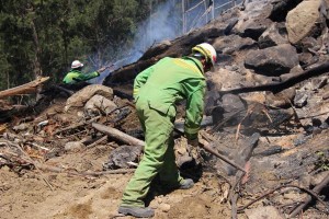 Fire crews on watch after Powelltown blaze