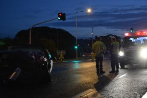 Two injured in highway smash