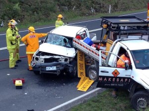 Commuter delays after two-car crash
