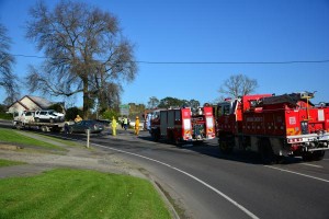 Two-car collision stops traffic