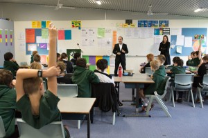 Students play Trump card to stump minister