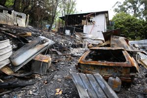 Razed to the ground