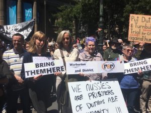 Protest against refugee treatment
