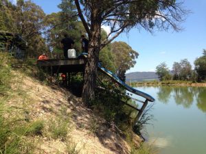 Man critical after dam plunge