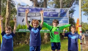 Soccer seeds growing in the Yarra Valley
