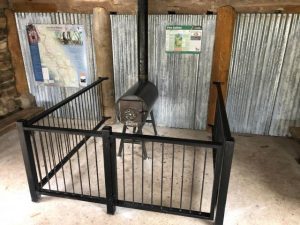 Stolen fireplace at Matlock Visitor Area