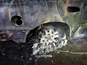 Car fire in Seville