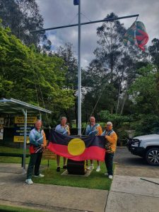 Flag raising to start the bowls season