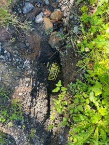 Exposed gas pipe concerning residents of Brisbane Parade, Warburton