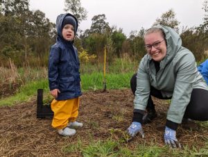 Unpleasant weather did not stop tree planting at Yellingbo Nature Conservation Area