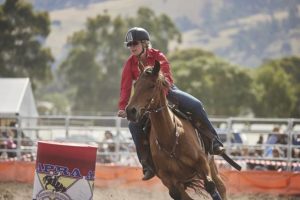 Barrel racing duo enjoyed the welcoming rodeo comunity in the Yarra Valley