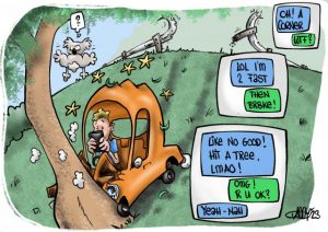 CARTOON: Eyes on the road