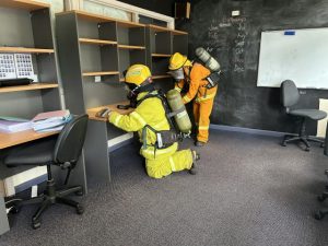 Upper Yarra CFAs train with specialist Hose Layer truck from Scoresby CFA