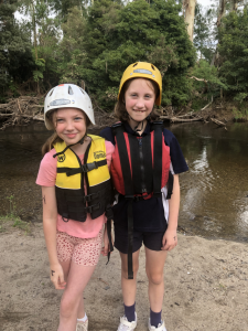 Warburton Primary School join others in the river for water training