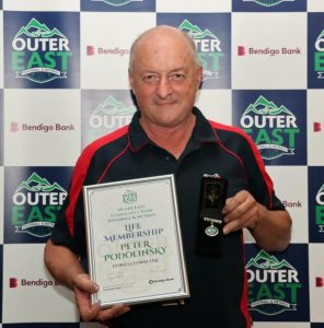 Powelltown’s Peter Podolinsky awarded AFL Outer East Life Membership