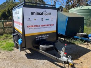 Emergency response trailer in use at Animal Aid