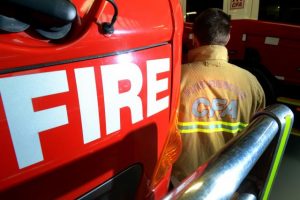 Burn off gets caught by wind in Hoddles Creek