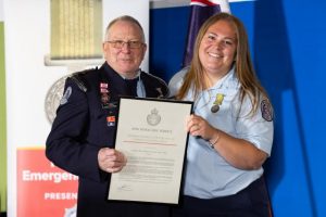 Hoddles Creek CFA’s Jessica Jacobs receives National Emergency Medal