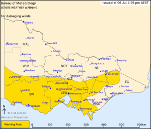 Strong winds expected today