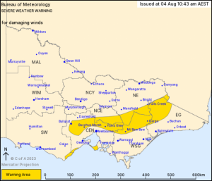 Wind warning stays in place