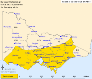 High gusts continue