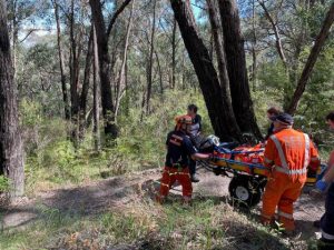 Mountain biker airlifted from Wesburn after crashing into a tree