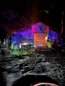 Inferno bursts from shed in Launching Place