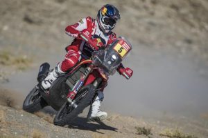 Daniel Sanders sitting in seventh in the Dakar Rally