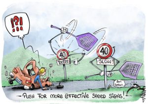 CARTOON: Safer speed signs