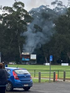 Yarra Junction Recreation Reserve scoreboard burns