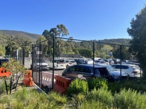 Temporary fencing of Warburton courts draws the ire of residents