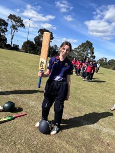Liv and Gordo raise the bat for Wandin