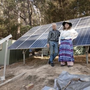 First power at the Underwood home as solar installation begins