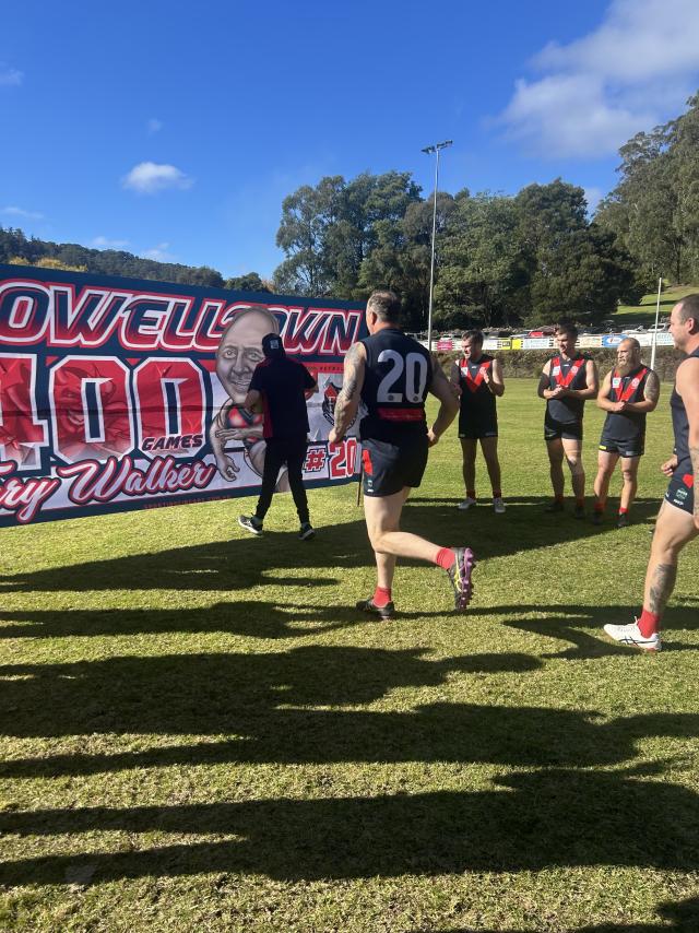 Powelltown Football Club veteran Terry Walker plays his 400th game