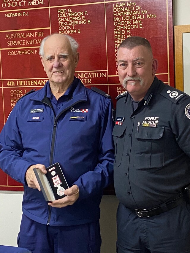 Yarra Junction CFA members awarded for life-long devotion