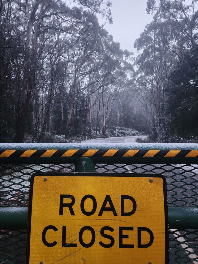 Gate broken at Mount Donna Buang