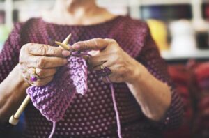 Knit blankets for babies in hospital