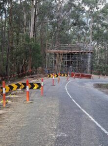 Construction underway for the Old Warburton Road bridge