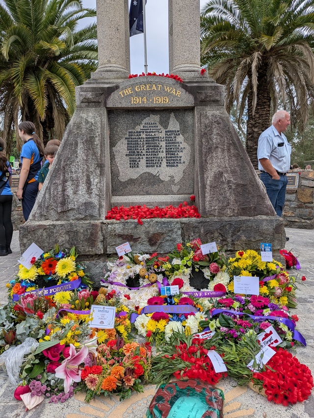Remembrance day at Yarra Junction Cenotaph